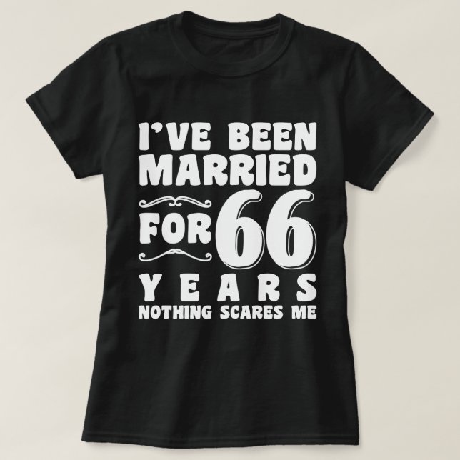 Camiseta Estou Casado Há 66 Anos Presente de Compromisso (Frente do Design)