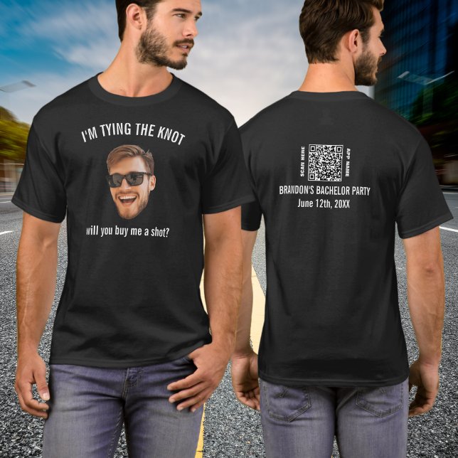 Camiseta Estou Casando Me Comprem Um Shot Despedida de Solt (I'm Tying The Knot Buy Me A Shot Bachelor Party T-Shirt
)