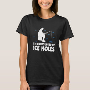 Camiseta Estou cercado por buracos de gelo pescando arroz g