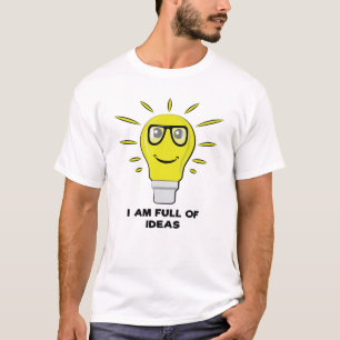 Camiseta Estou Cheio de Ideias - Troca de Palavras Engraçad