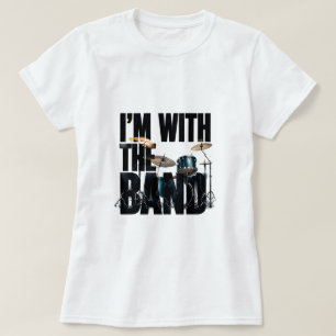 Camiseta 🥁 Estou Com A Banda Citação Engraçada de Amante d