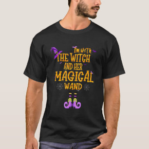 Camiseta Estou Com A Bruxa E Sua Varinha Mágica