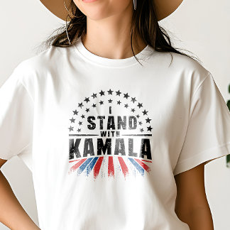 CAMISETA ESTOU COM A ELEIÇÃO PATRIÓTICA AMERICANA DE KAMALA