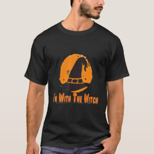 Camiseta Estou com a roupa de bruxa do Dia das Bruxas para