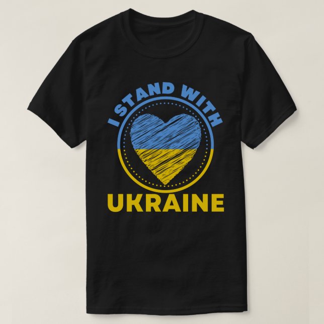 CAMISETA ESTOU COM A UCRÂNIA - APOIO (Frente do Design)