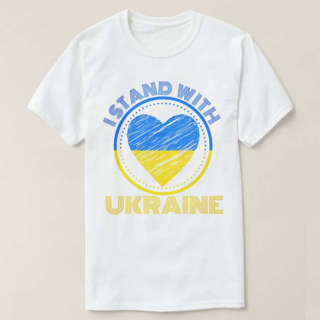 CAMISETA ESTOU COM A UCRÂNIA - APOIO À UCRÂNIA (Frente do Design)