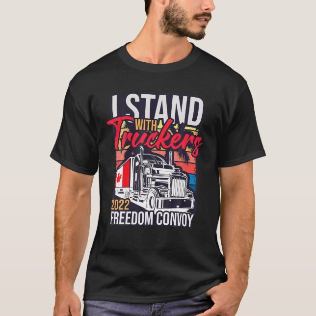 Camiseta Estou Com Caminhoneiros, Comboio Da Liberdade 2022 (Frente)