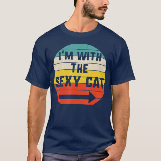 Camiseta Estou com Casal de Dia das Bruxas de Gato sexy