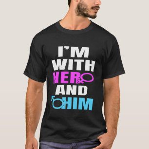 Camiseta Estou Com Ela E Ele Orgulho Bissexual Trío Polya