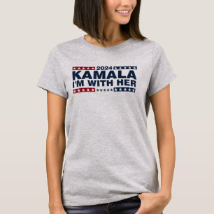 Camiseta Estou Com Ela Kamala Vote Presidente Kamala-Harris