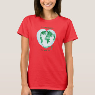 Camiseta Estou com ela, mãe-terra, meninas Raglan