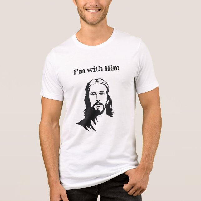 Camiseta Estou com ele (Jesus) (Frente)
