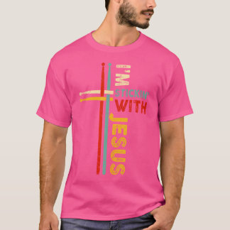 Camiseta Estou Com Jesus Vintage Christian Drummer