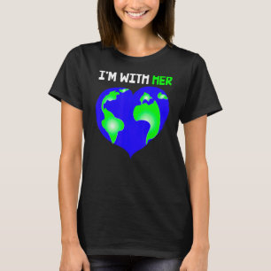 Camiseta Estou com o ambiente verde do coração dela no dia 