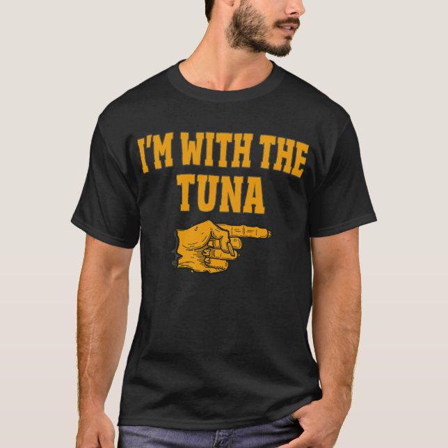 Camiseta Estou com o Atum a combinar com a Festa de Figurin (Frente)