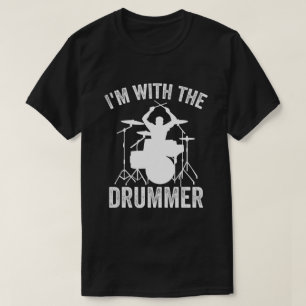 Camiseta Estou Com O Baterista - Bateria Bateria Baterista