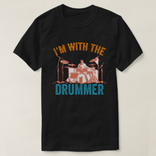 Camiseta Estou com o baterista - Drummer Drummer