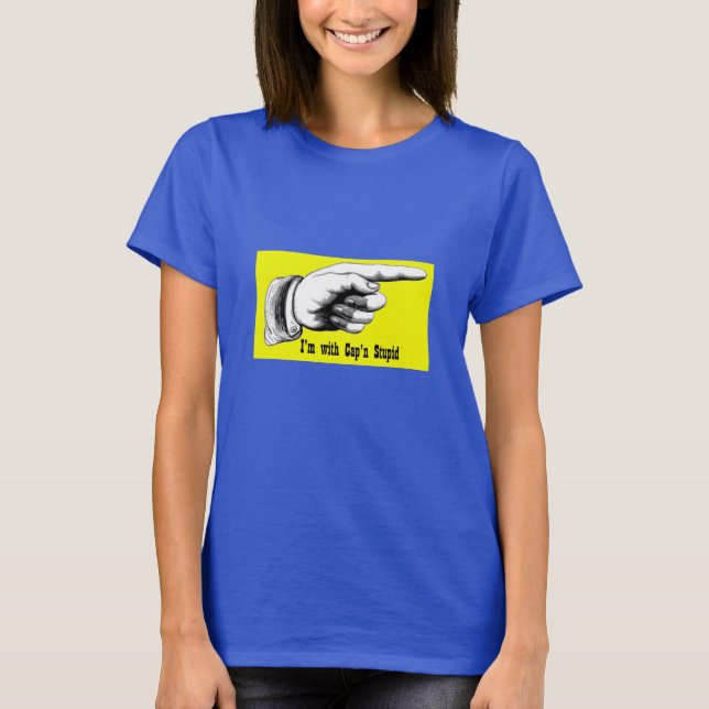 Camiseta Estou com o Boné de Yellowbox estúpido (Frente)