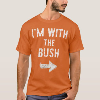 Camiseta Estou com O Bush Roupa de Casal de Halloween Engra