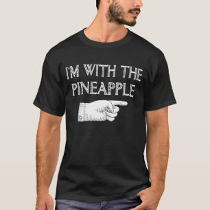 Camiseta Estou com o Casal Engraçado do Abacaxi Halloween