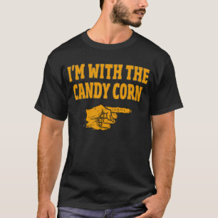 Camiseta Estou com o Casal Engraçado do Candy Corn Hallowe