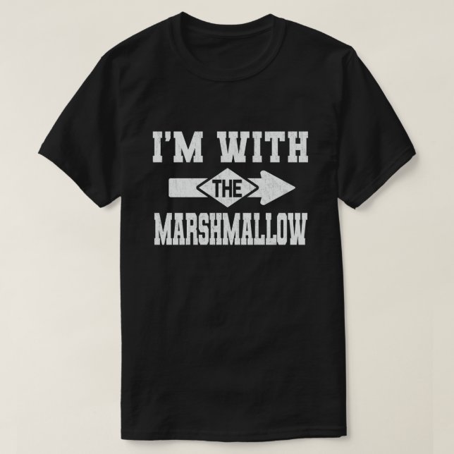 Camiseta Estou com o Casal Engraçado do Marshmallow. (Frente do Design)