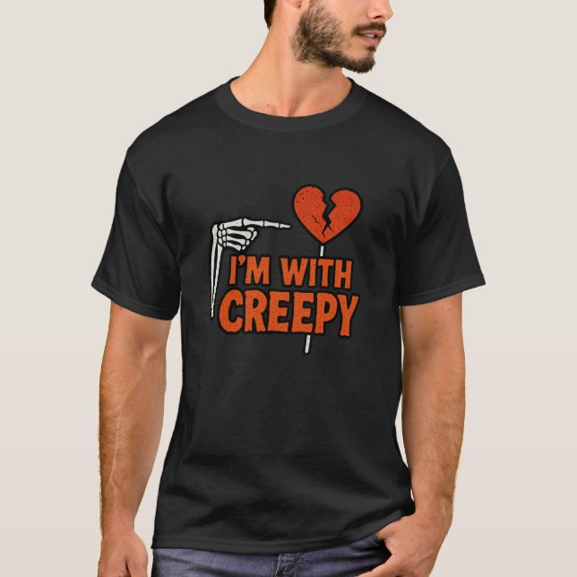Camiseta Estou com o esqueleto de coração quebrado e assust (Frente)