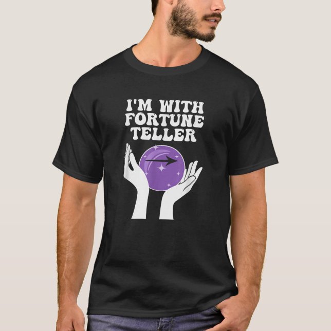 Camiseta Estou com o Fortune Teller Correspondendo Casal Fi (Frente)