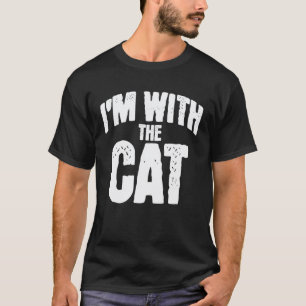 Camiseta Estou com o Gato Traje de Halloween Combinando Div