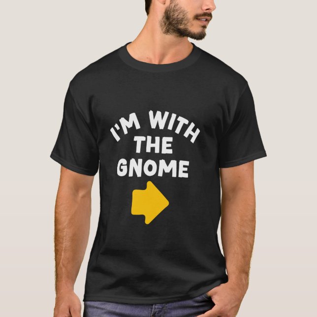 Camiseta Estou com o Gnome Simple Fantasia de Halloween de  (Frente)