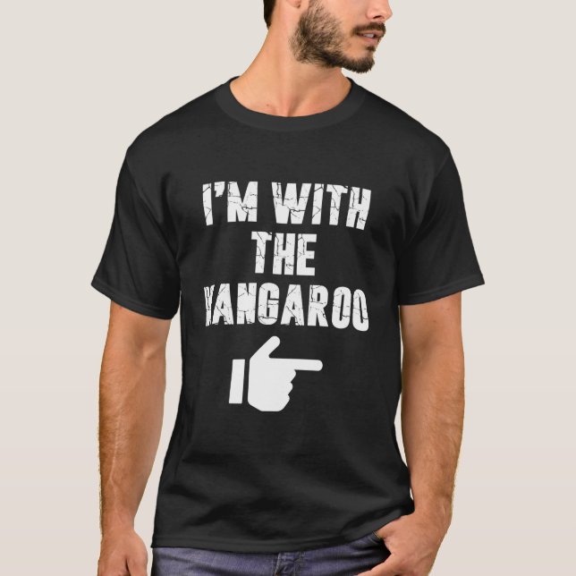 Camiseta Estou Com O Kangaroo Divertido E Fácil Jogo De Hal (Frente)