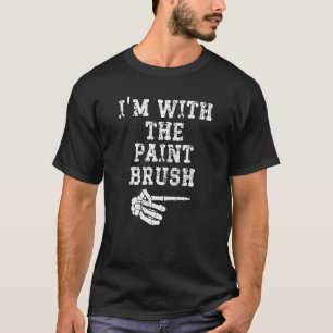 Camiseta Estou com o Paint Brush Point Correspondendo Casai