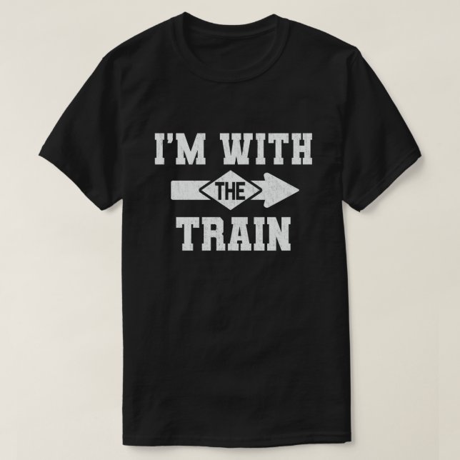 Camiseta Estou com o trem que combina com a fantasia de Hal (Frente do Design)