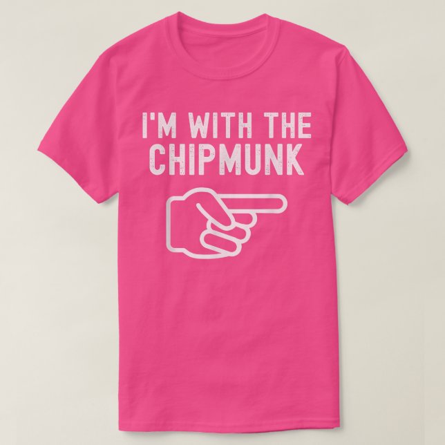 Camiseta Estou com os Casais engraçados do Chipmunk que com (Frente do Design)