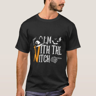 Camiseta Estou Com Os Fatos De Casal De Bruxas De Halloween