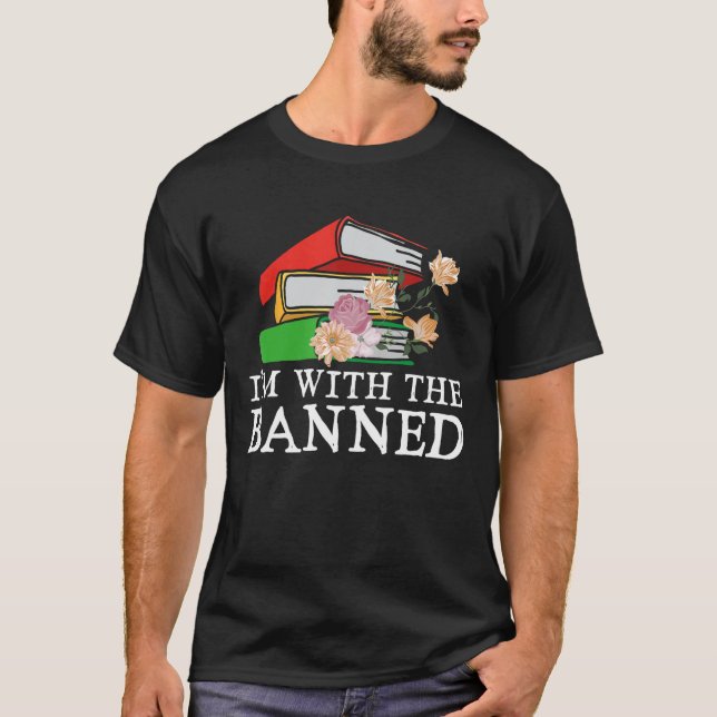 Camiseta Estou com os Leitores Engraçados Banidos que Li Ba (Frente)