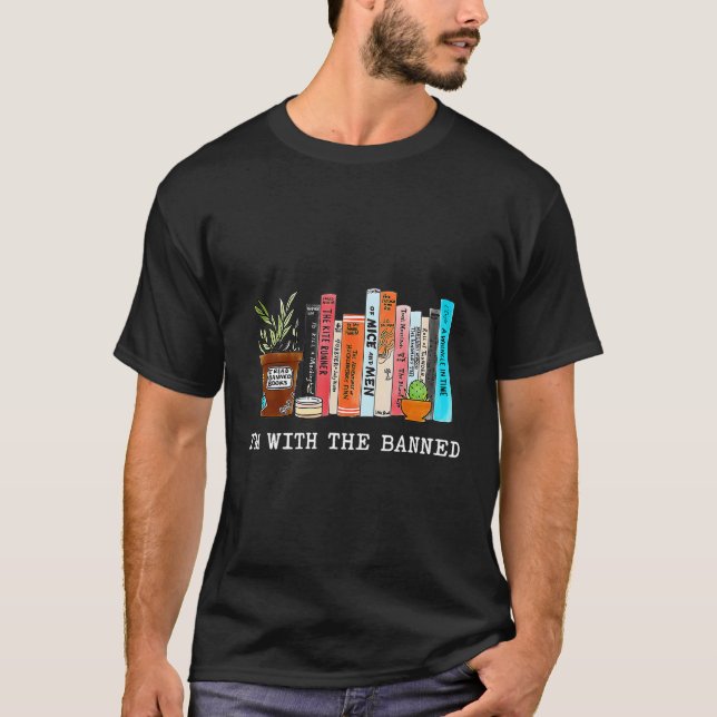 Camiseta Estou Com Os Livros Banidos Que Li Livros Banidos (Frente)