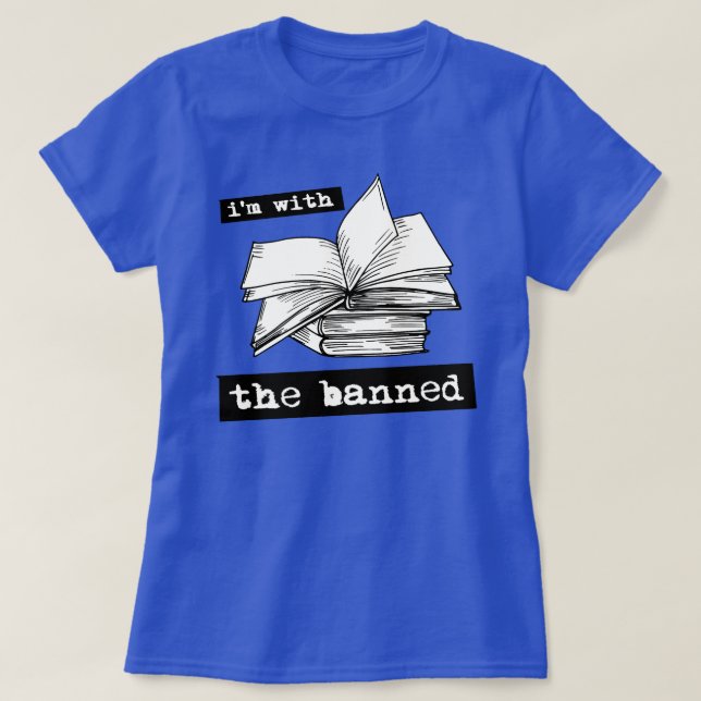 Camiseta estou com os livros proibidos (Frente do Design)