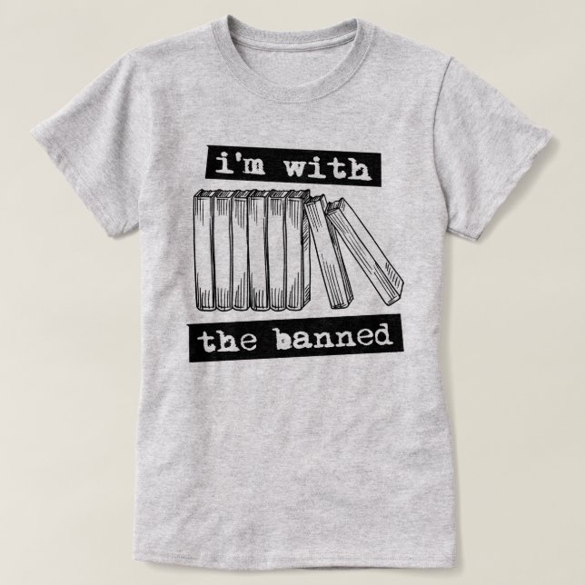 Camiseta estou com os livros proibidos (Frente do Design)