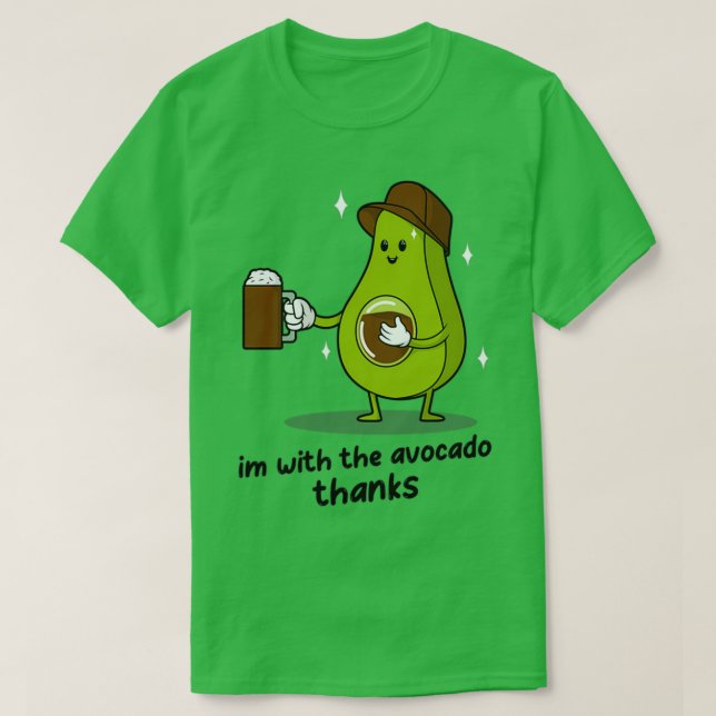 Camiseta Estou com os obrigados do abacate (Frente do Design)