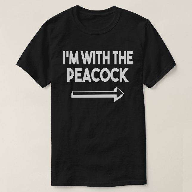 Camiseta Estou com Peacock Engraçado, a combinar o Figurino (Frente do Design)