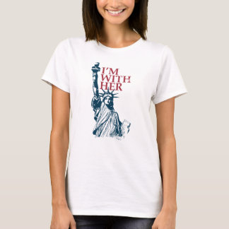 Camiseta Estou com sua estátua de Lady Liberty Patriótica