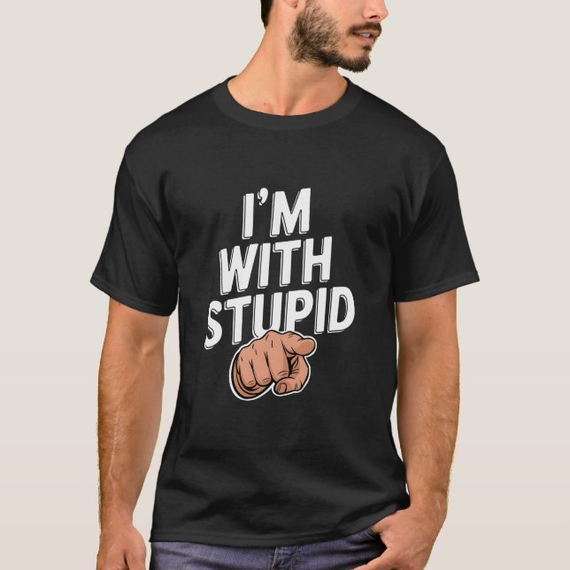Camiseta Estou com um idiota (Frente)