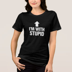 Camiseta Estou Com um Slogan Divertido Idiota