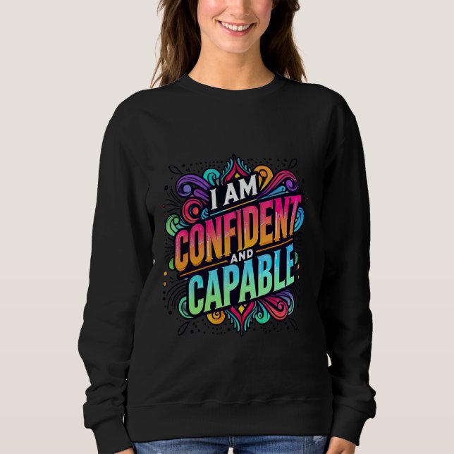 Camiseta Estou confiante e capaz de afirmar de forma positi (Frente)