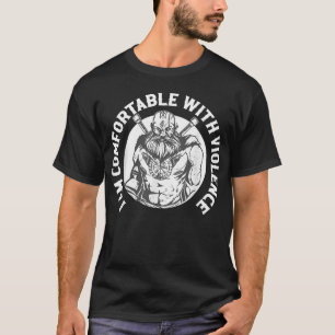 Camiseta Estou Confortável Com A Violência Vivendo Nórdicos