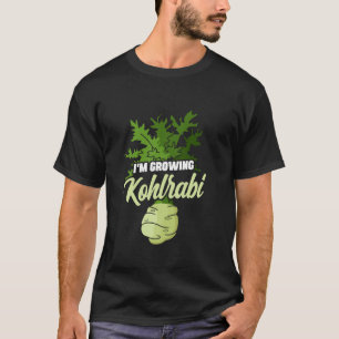 Camiseta Estou Cultivando Hortaliça de Couve-Rábano Horticu