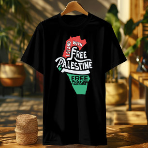 Camiseta estou de pé com a palestina livre