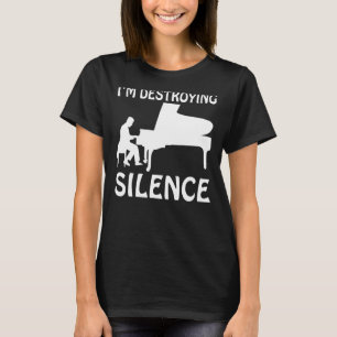 Camiseta Estou destruindo o Piano engraçado do Músico do Si