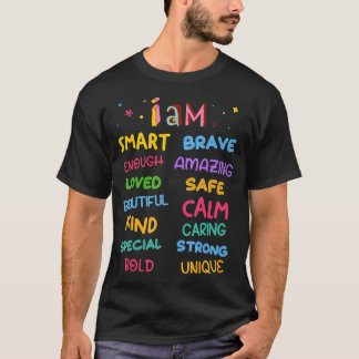 Camiseta Estou Diariamente Afirmando Crianças Cristãs Color